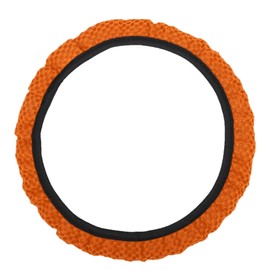 INFINAUTO Steering Wheel Cover, 14.6"-15" Car Steering Wheel Cover Viscose Fiber Orange, 1 Pc