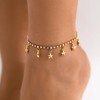 Clataly Star Tassel Ankle Gold Crystal Ankle Bracelets Beach Foot