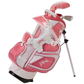 Merchants of Golf Tour X Pink 3-Piece Junior Golf Complete Set with Stand Bag, Right Hand, Regular