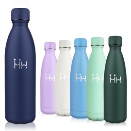 Motswedi Thermos Flask, 1 Litre, BPA-Free, Stainless Steel, Vacuum Insulated, Stainless Steel Drinking Bottle, Double-Walled, Water Bottle, Water Bottle for School, Travel, Sports, Bike, Yoga, Dark