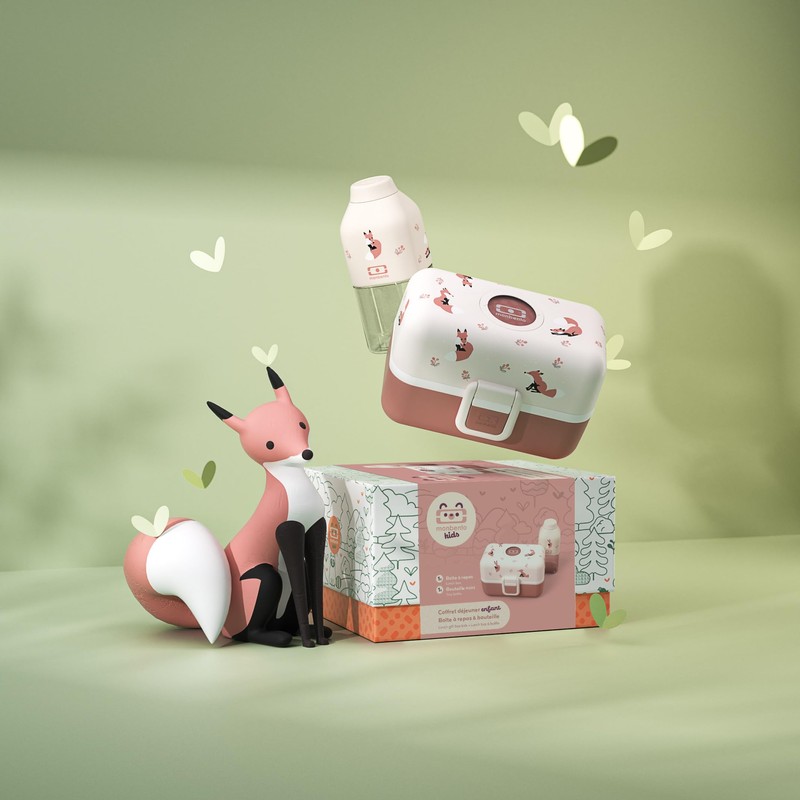 monbento Children's Lunch Box Set, MB Tresor Cinnamon Fox, MB