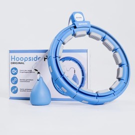 Gymside Hoopside Pro Original - Leiser Smart Hula Hoop, F√§llt Nicht herunter, geeignet f√ºr Anf√§nger, Hula Hoop zum abnehmen und fit Werden, mit Massagenoppen,18 abnehmbare Glieder (Blau)