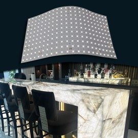 ATA 4-Pack LED Backlight Sheet 24V 28W 6000K White, 19.3X9.6 inches Each Unit, Dimmable Flexible LED Panel Sheet for Backlit Translucent Stone/Marble/Quartz Countertops Walls