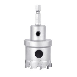 27mm（1-1/16 inch）Carbide Hole Saw,Metal Steel Hole Saw with Hex Shank, Hole Cutter for Stainless Steel,Sheet Metal, Thick Metal and Iron. (Hex Shank, 27mm（1-1/16 inch）)