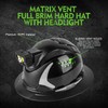GREEN DEVIL Matrix Full Brim Hard Hat with Headlight Vented