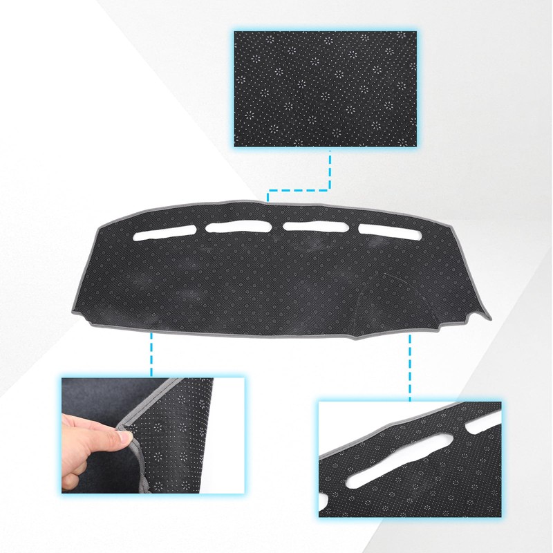 LLKUANG Dash Cover Mat Dash Mat Compatible with Fiat 500
