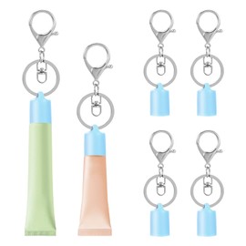 Lip Gloss Keychain Compatible with Summer Fridays 0.5 Oz Lip Balm, Keychain Cap Replacement for LANGIGE 0.35 oz Lip Balm Portable Lipgloss Case with Keyring Lipgloss Holder Keychain Replacement Cover