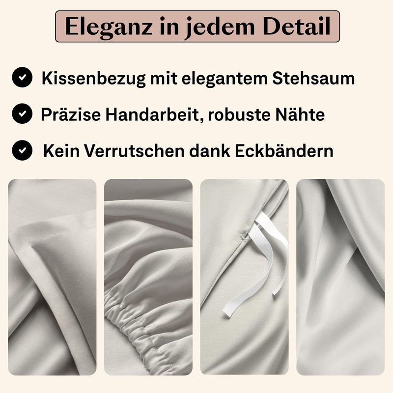 Amqua Mako Satin Egyptian Cotton Cushion Cover 40 x 40