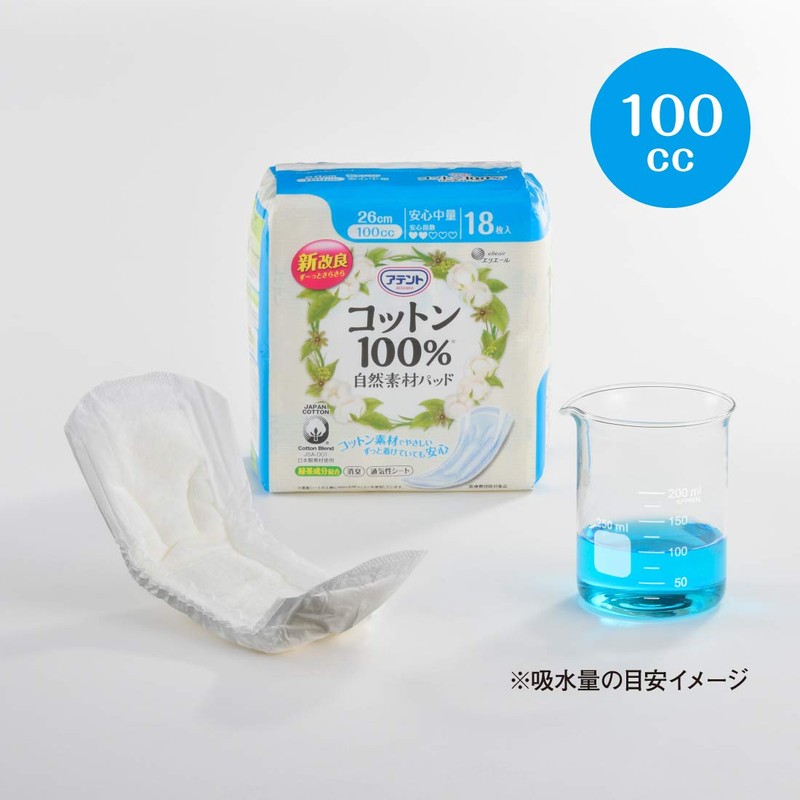Attent Cotton Pads, 100% Natural Material, Safe, Medium Weight, Large