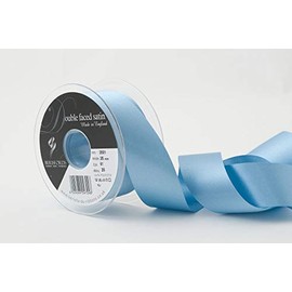 Berisfords Double FACE Poly Satin Ribbon, Dusky Blue, 10.5x10.5x4.6 cm