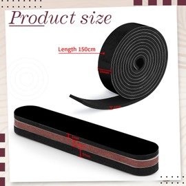 Outus 23 Pieces Hat Size Tape Reducer Mixed Size Hat Sizer Insert Foam Reducing Tape Roll Self Adhesive(Dark Brown)