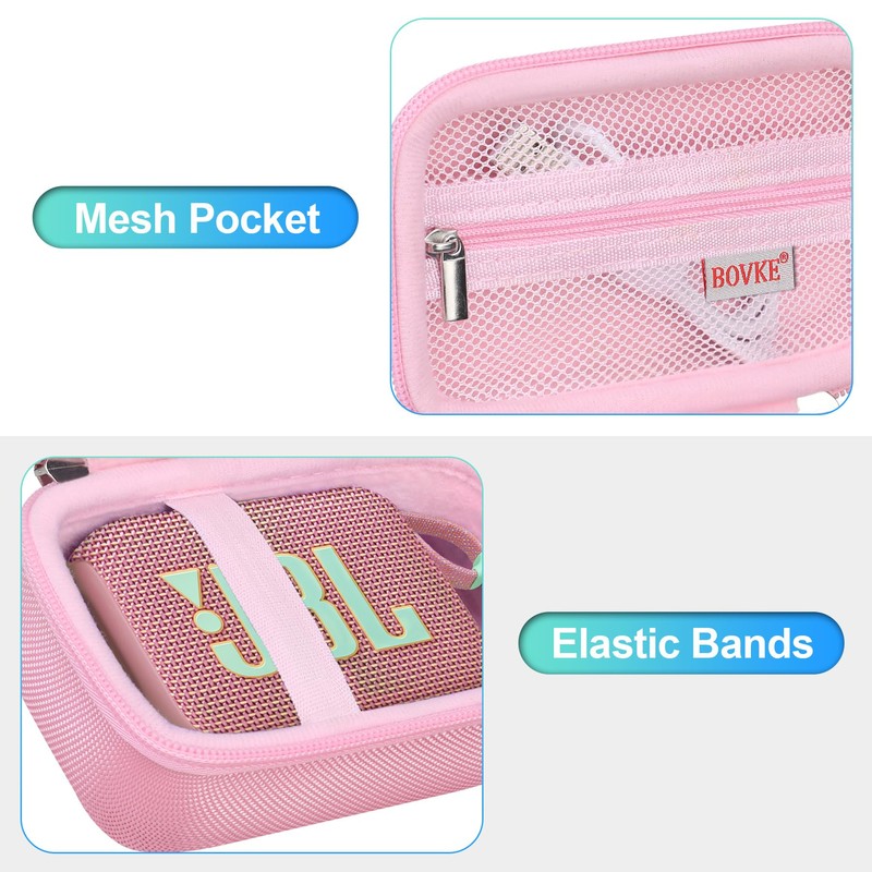 BOVKE Carry Case Compatible with JBL Go 4 Portable Bluetooth