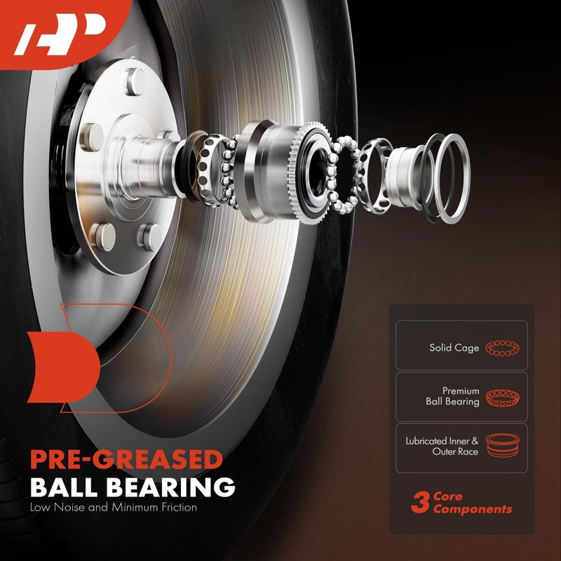 A-Premium 2 x Rear Wheel Bearing and Hub Assembly with