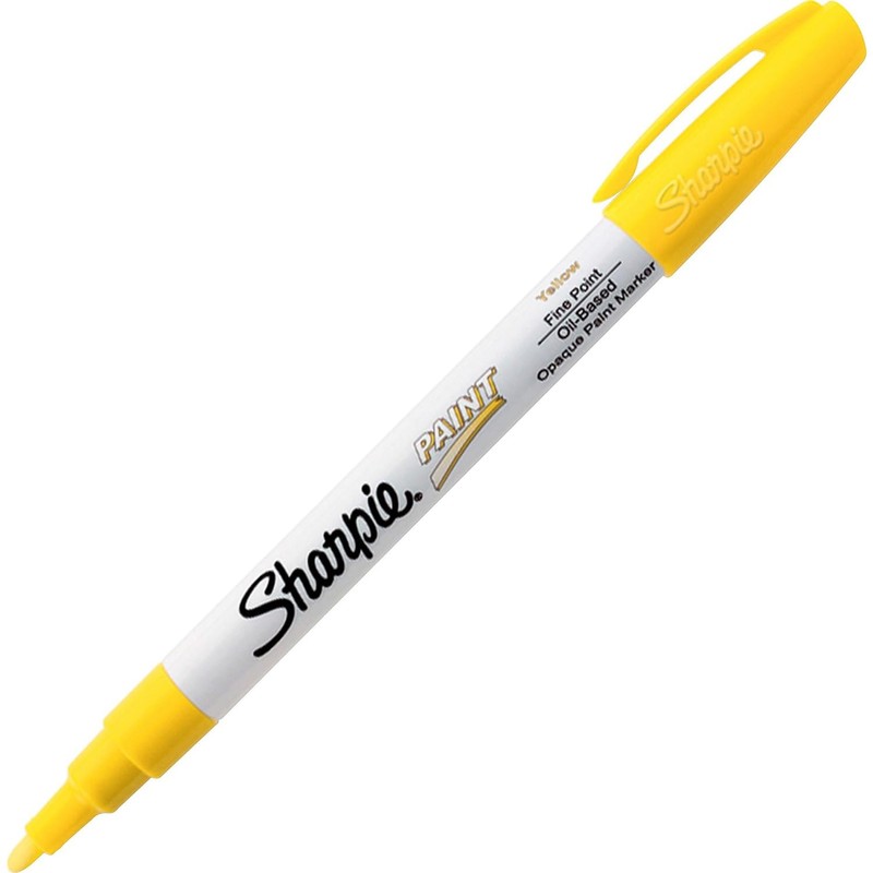 SHARPIE Permanent Paint Marker Fine Point Yellow (35539)