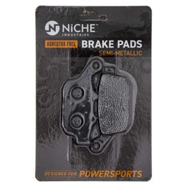 NICHE Brake Pad Set for Honda CBR250R CBR300R CB300F Suzuki SFV650 GW250 06435-KYJ-902 Rear Semi-Metallic