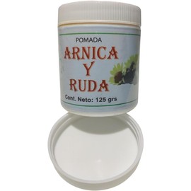 Pomada Arnica y Ruda con Extratos Naturales de Pino, Ruda, Eucaplipto, Mentol efectivos para la artitis, reumatismo, dolores musculares, dolor de nuca y de cabeza.