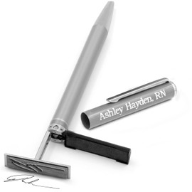 Heri Metal Signature Stamp Pen with Free Engraving - Silver