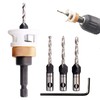 Yakamoz 4PCS Carbide Countersink Drill Bit Set with Adjustable Low