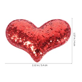 Minkissy Heart Clip Barrettes for Women Sequin Hair Accessories Hair Jewelry for Women