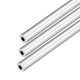DMiotech Pack of 3 (10 mm outer diameter x 5 mm inner diameter) 6063 aluminium round tube, 250 mm length, industrial metal tube for machine frame construction, DIY projects