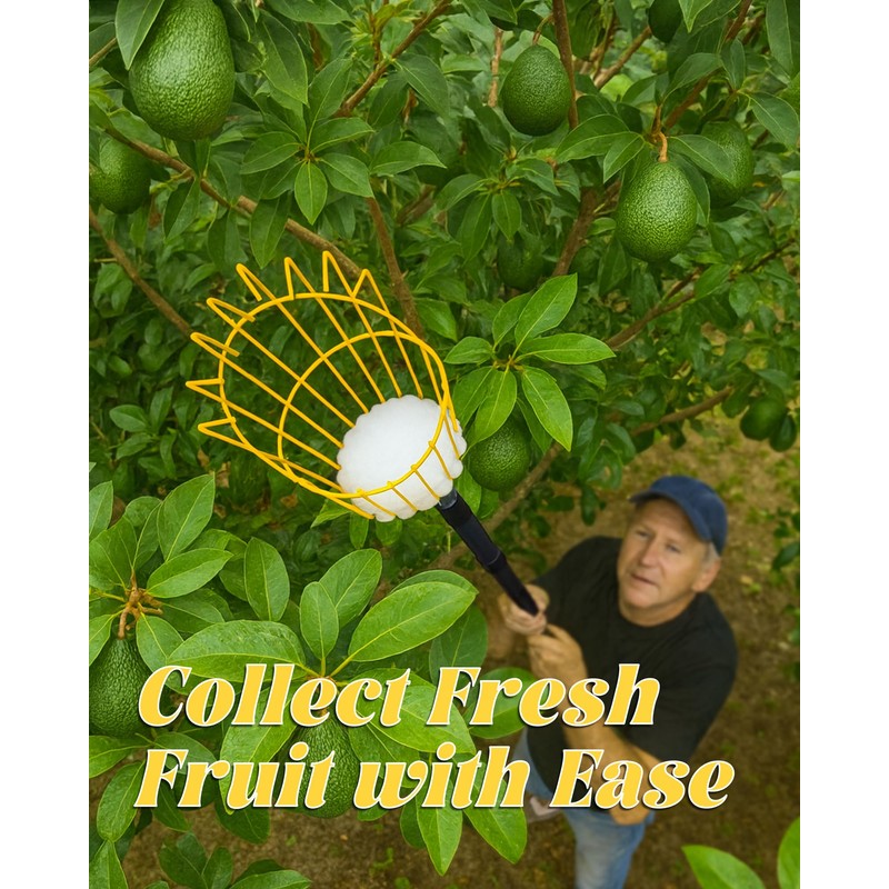BlumeTrec 13.5FT Fruit Picker, Apple Picker Tool with Adjustable Pole