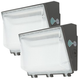 kadision 120W LED Wall Pack Light with Dusk-to-Dawn Photocell, 13200LM 5000K Daylight 100-277V, Waterproof Commercial Outdoor Security Lights for Parking Lot, Yard, ETL Listed, 2-Pack