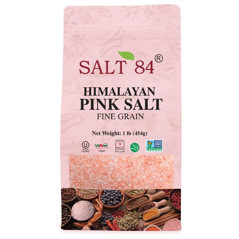 Salt 84 Himalayan Pink Salt, Fine Grain, Non-GMO – Kosher