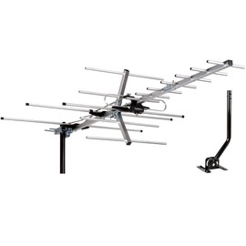Five Star TV Antenna Indoor/Outdoor Yagi Satellite HD Antenna with up to 200 Mile Range - Attic or Roof Mount TV Antenna, Digital OTA Radio/FM Antenna for 4K 1080P with Mounting Pole