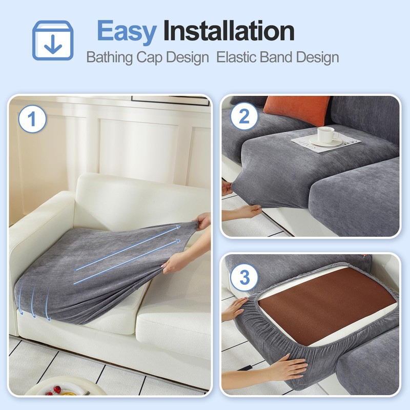WEYOND Large Backrest Cushion Covers Super Stretch Backrest Covers for