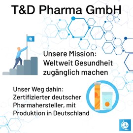 T&D Multivitamin Brausetabletten Für Kinder 5x20 Stk. - Süßer Himbeergeschmack - Vitamin C, E, B1, B2, B6, B12, Folsäure, Niacin – T&D Pharma German Multivitamin for Children – Made in Germany