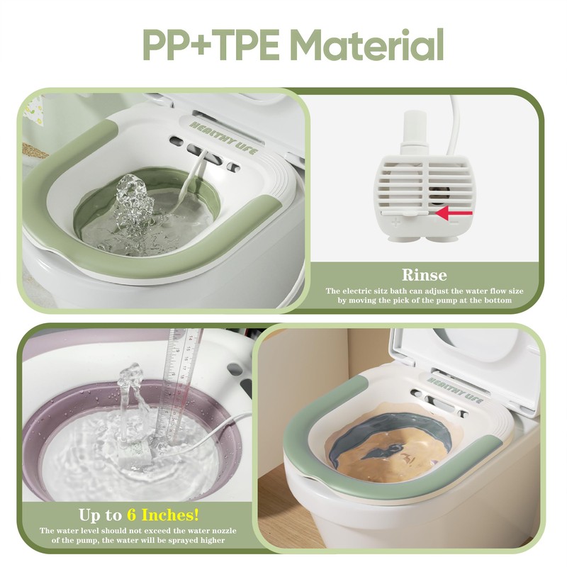 LeMeeOly Electric Sitz Bath, Unisex Foldable Sitz Bath for Toilet