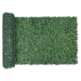 Bybeton Artificial Ivy Privacy Fence Screen, 40"x120" (33.33 sqft) UV-Anti Faux Boxwood Leaves Grass Wall Roll for Patio Balcony Privacy, Garden, Backyard Greenery Wall Backdrop and Fence Decor