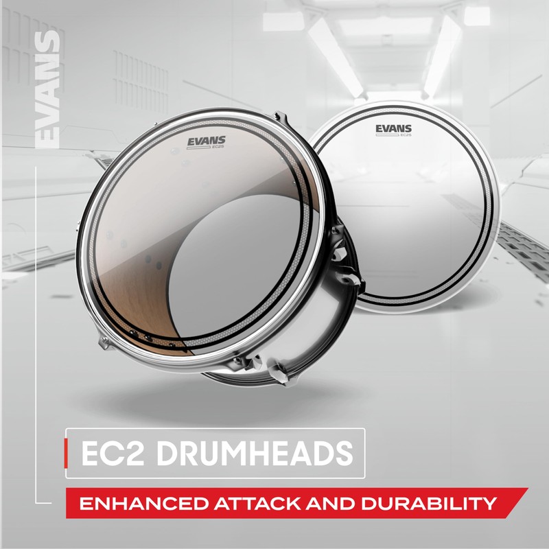 Evans Drum Heads - EC2S Coated Tom Drumhead, 10 Inch