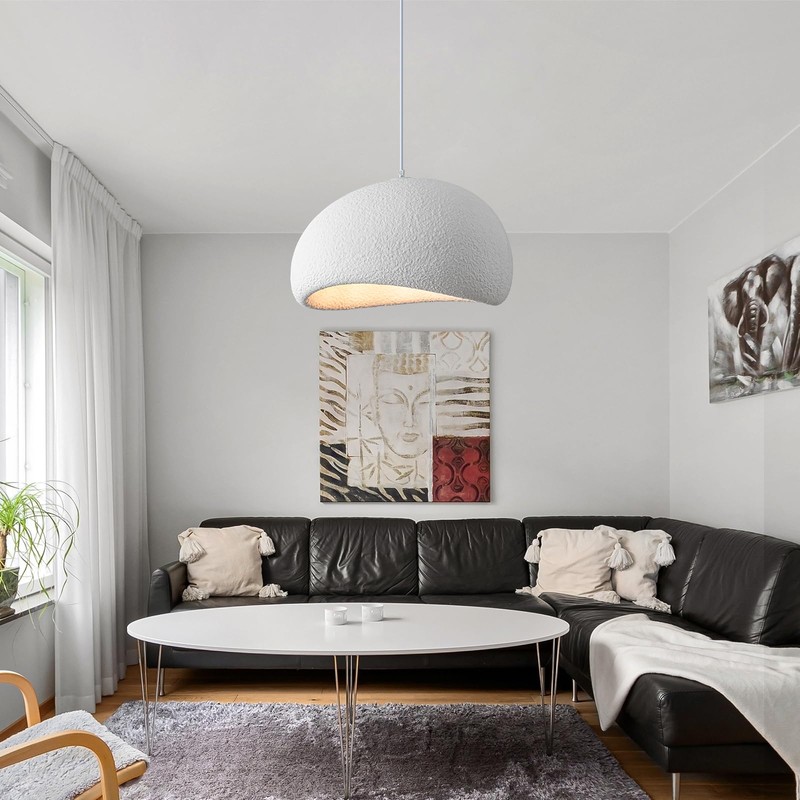 BESTWEST 15.7 inch Wabi Sabi Pendant Light for Dining Room