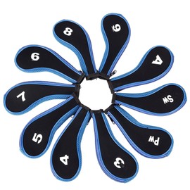 12 Pcs Golf Head Covers,Golf Club Covers Iron Head Covers with Zipper,Golf Club Head Covers Set Includes 3 to LW and A Easy to Identify Protects from Damage and Wear