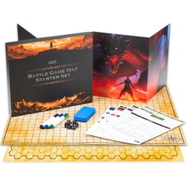 TIDYBOSS 23"x27" Dungeons and Dragons Foldable Battle Mat D&D Starter Set Kit with Dungeon Master Screen | Wet & Dry Erase DND Board Game | DND Gifts & DND Accessories