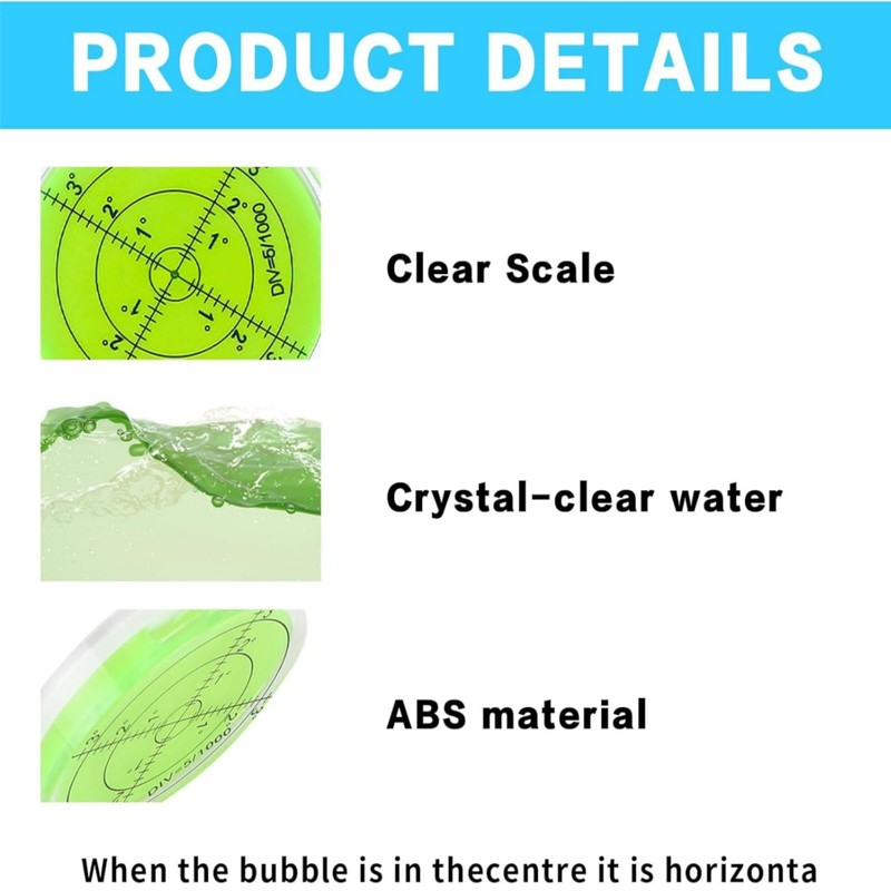 Mini Bubble Level, Precision Bullseye Bubble Level,High Precision Large Horizontal