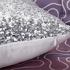 Sequins Pillow Case Silver Glitter Cushion Cover Square Throw Pillowcase