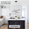 Sparklelf Modern Chandelier Black D20in LED Pendant Light Fixtures for