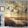 Sanzugh Rustic Hunting Duck Shower Curtain, Camo Wildlife Ducks Camouflage