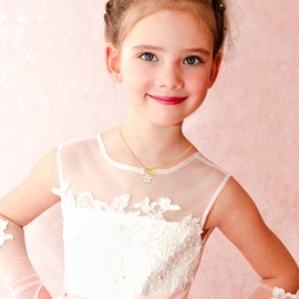 GLEZZA Flower Girl Gift,Initial Y Letter Necklace for Flower Girl,14K Gold Plated Proposal Gifts on Wedding Bridal Party