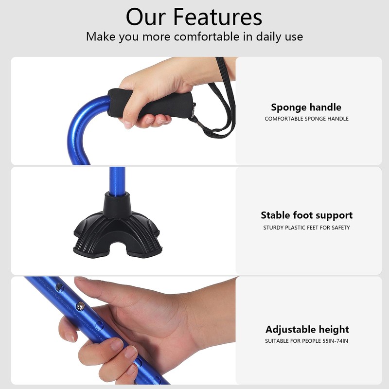 Floral Canes for Women Folding Cane for Stability with Non-Slip