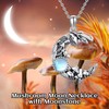 HUKKUN Mushroom Necklace Sterling Silver Mushroom Pendant Necklace Mushroom Jewelry