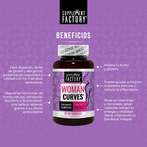Supplement Factory Woman Curves Mejora y Aumenta tu Busto y
