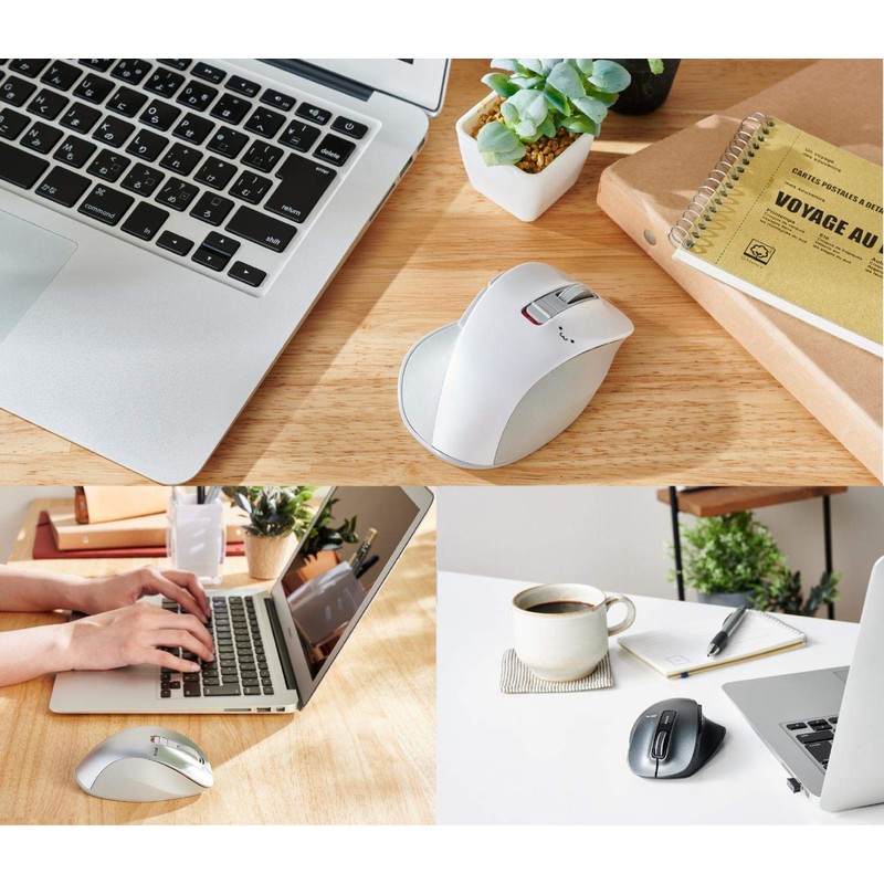 Elecom M-XGM10DBWH/EC Wireless Mouse, 5 Buttons (With Back/Forward Button), Blue