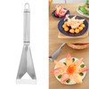 Fruit Vegetable Carving Knife Stainless Steel Triangular Shape Channel Knife