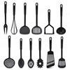 AME D'ESSENCE Fish Turner Flexible Slotted Spatula 12 inch Black