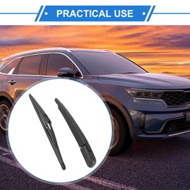 VekAuto 1 Set Rear Wiper Blade Arm Set Compatible for Nissan Juke Livina Geniss Grand Livina, Plastic Metal Rubber