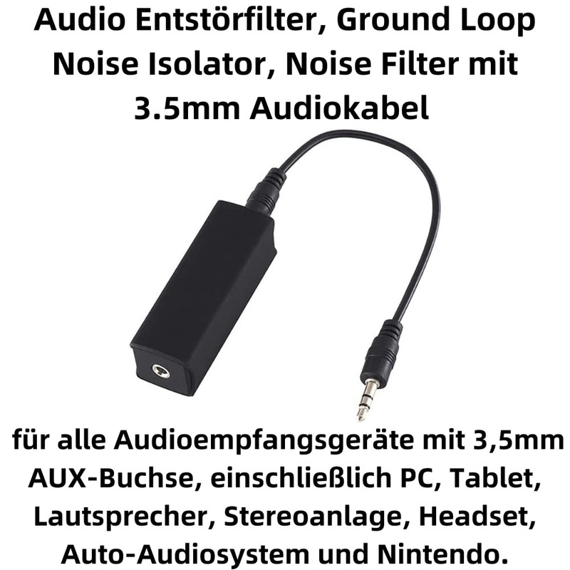 Bolwins C35CS Noise Filter - Audio Filter with 3.5mm Cable,