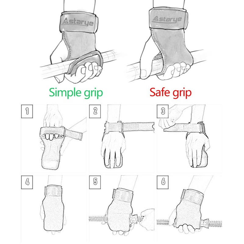 Astarye Professional Gloves for Fitness Unisex Lifting Straps with Extra